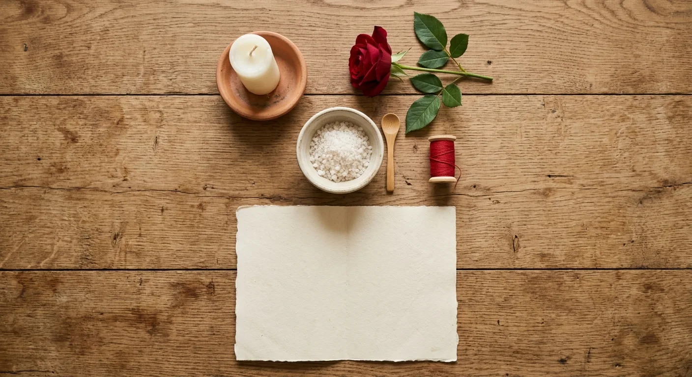 Materiales base para amarres de amor en casa